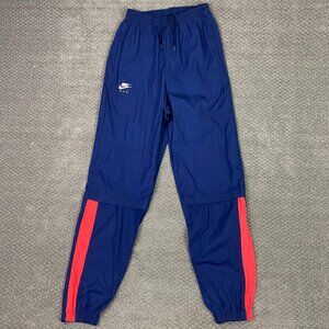 Vintage Nike F.I.T. Logo Pants Men's Medium Blue Woven Tapered Jogger USA